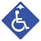Signmission Handicapped Arrow Non-Slip Floor Graphic, 16in Vinyl, 12PK, 16 in L, 16 in H, FD-X-16-12PK-99984 FD-X-16-12PK-99984 - alternate 1